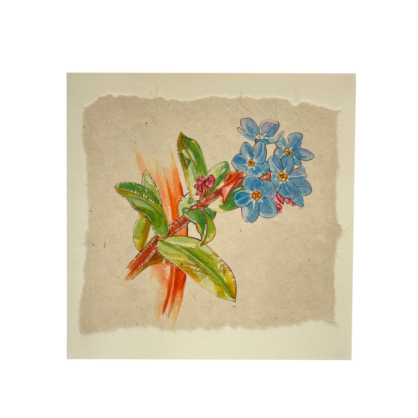 Card with forget me not