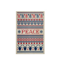 Load image into Gallery viewer, Wooden postcard - Cross stitch sampler.Peace
