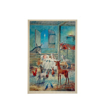 Load image into Gallery viewer, Wooden postcard - Nativity Stable
