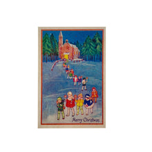 Load image into Gallery viewer, Wooden postcard - Christmas Church

