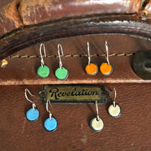 Load image into Gallery viewer, Small enamel drop earrings
