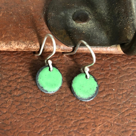 Small enamel drop earrings