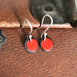 Small enamel drop earrings