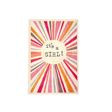 Load image into Gallery viewer, Wooden postcard - it&#39;s a girl
