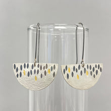 Load image into Gallery viewer, Gathered leaves drop earrings - wide
