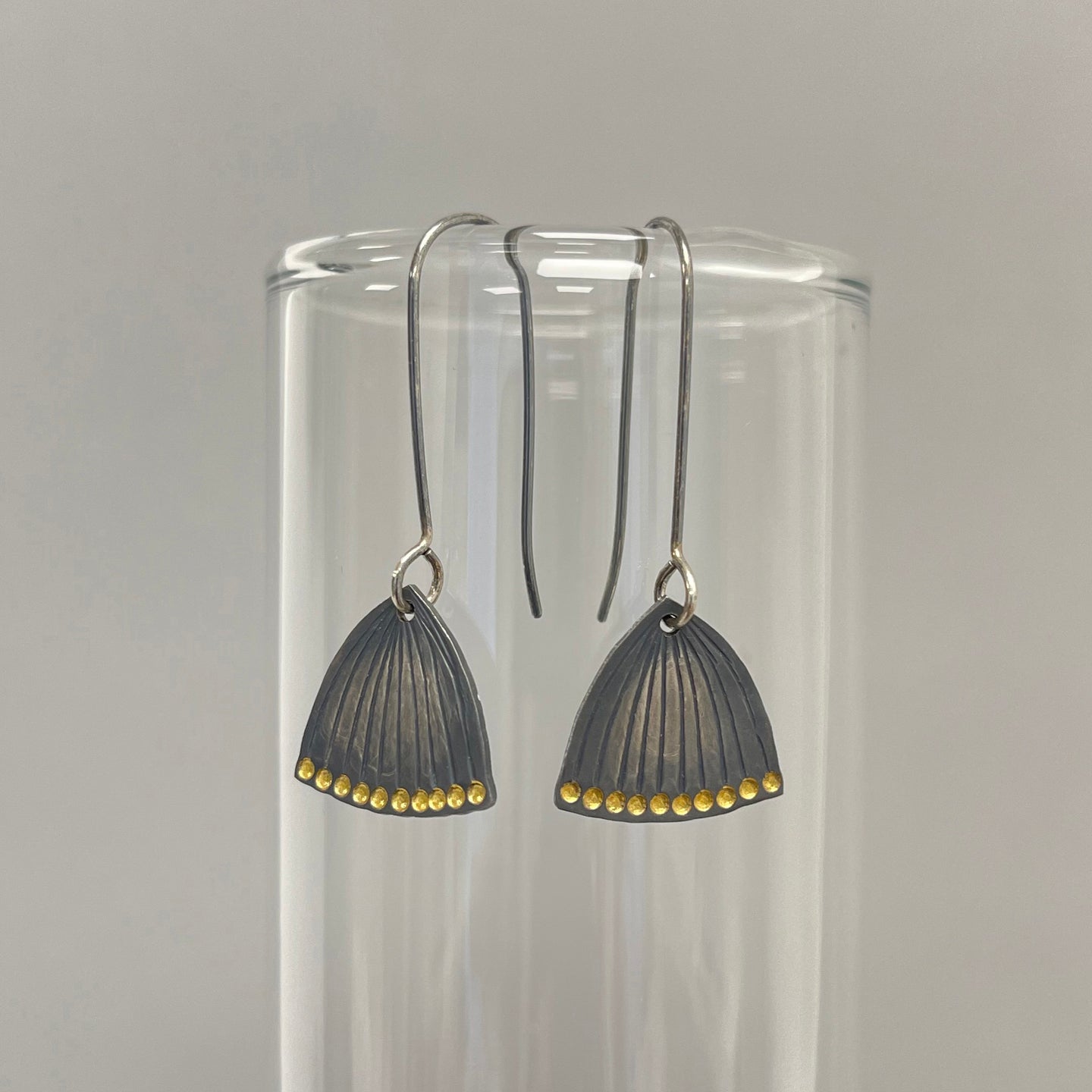 Fan drop earrings - large