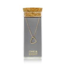 Load image into Gallery viewer, Fine gold open heart necklace
