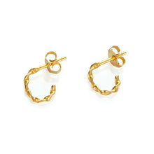 Load image into Gallery viewer, Twisted hoop. Gold
