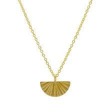 Load image into Gallery viewer, Gold fan necklace
