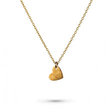 Load image into Gallery viewer, Brushed gold heart necklace
