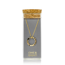 Load image into Gallery viewer, Gold open disc textured necklace
