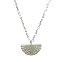 Load image into Gallery viewer, Silver fan necklace
