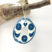 Load image into Gallery viewer, Porcelain Decoration - heart and bauble
