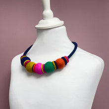Load image into Gallery viewer, Felt bead necklace - multicolour
