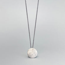 Load image into Gallery viewer, Small silver disk pendant 1
