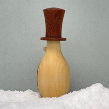 Load image into Gallery viewer, Recycled wooden penguin with top hat

