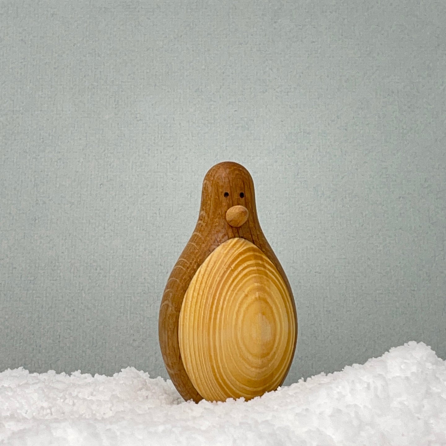 Recycled wooden penguin
