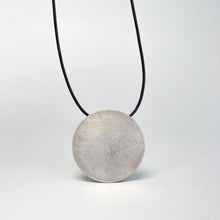 Load image into Gallery viewer, Medium silver disk pendant 1

