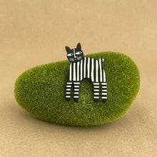 Load image into Gallery viewer, Scandi Brooch - stripey cat

