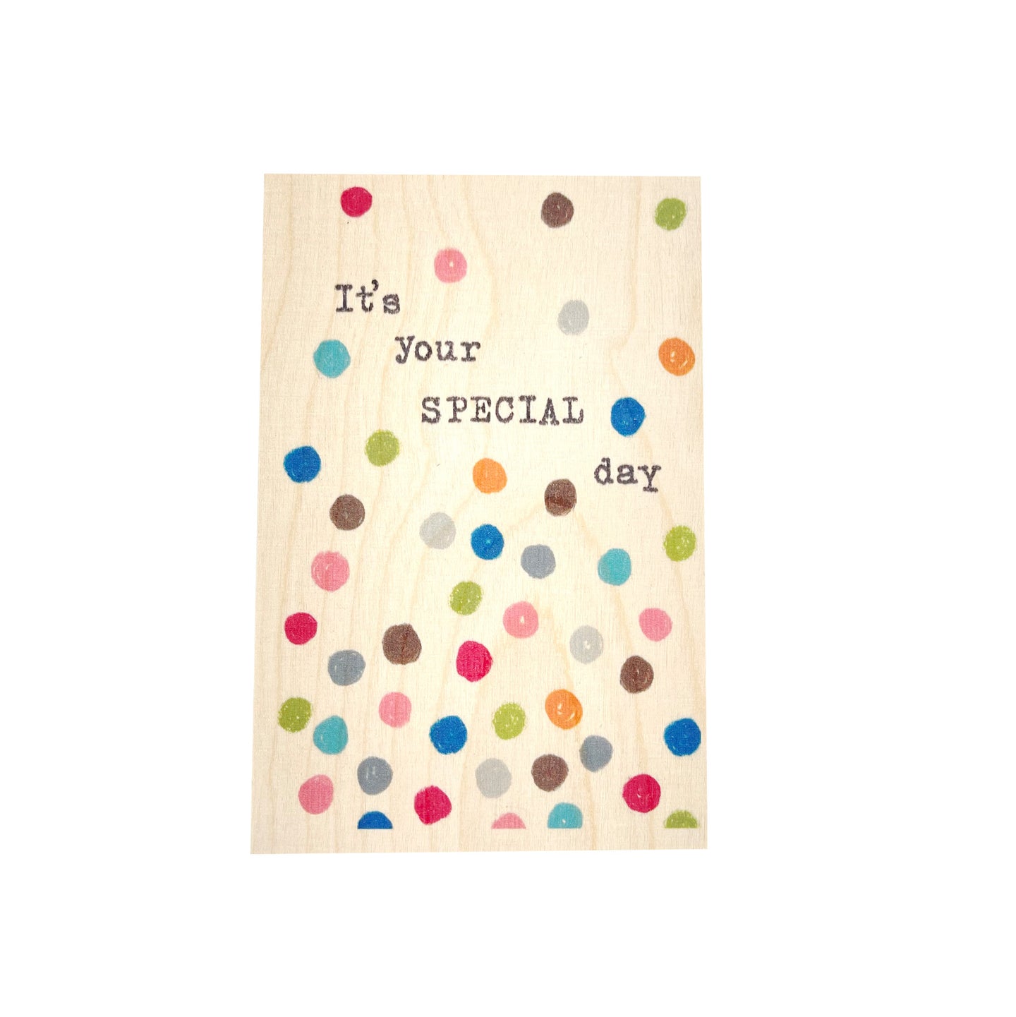 Wooden postcard - special day