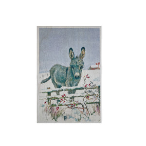 Wooden postcard - donkey